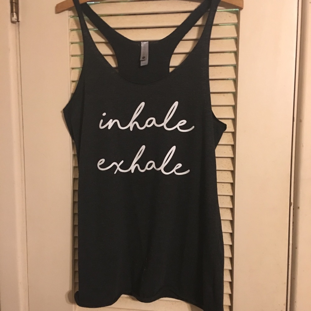 Inhale Exhale racer back tank size L
